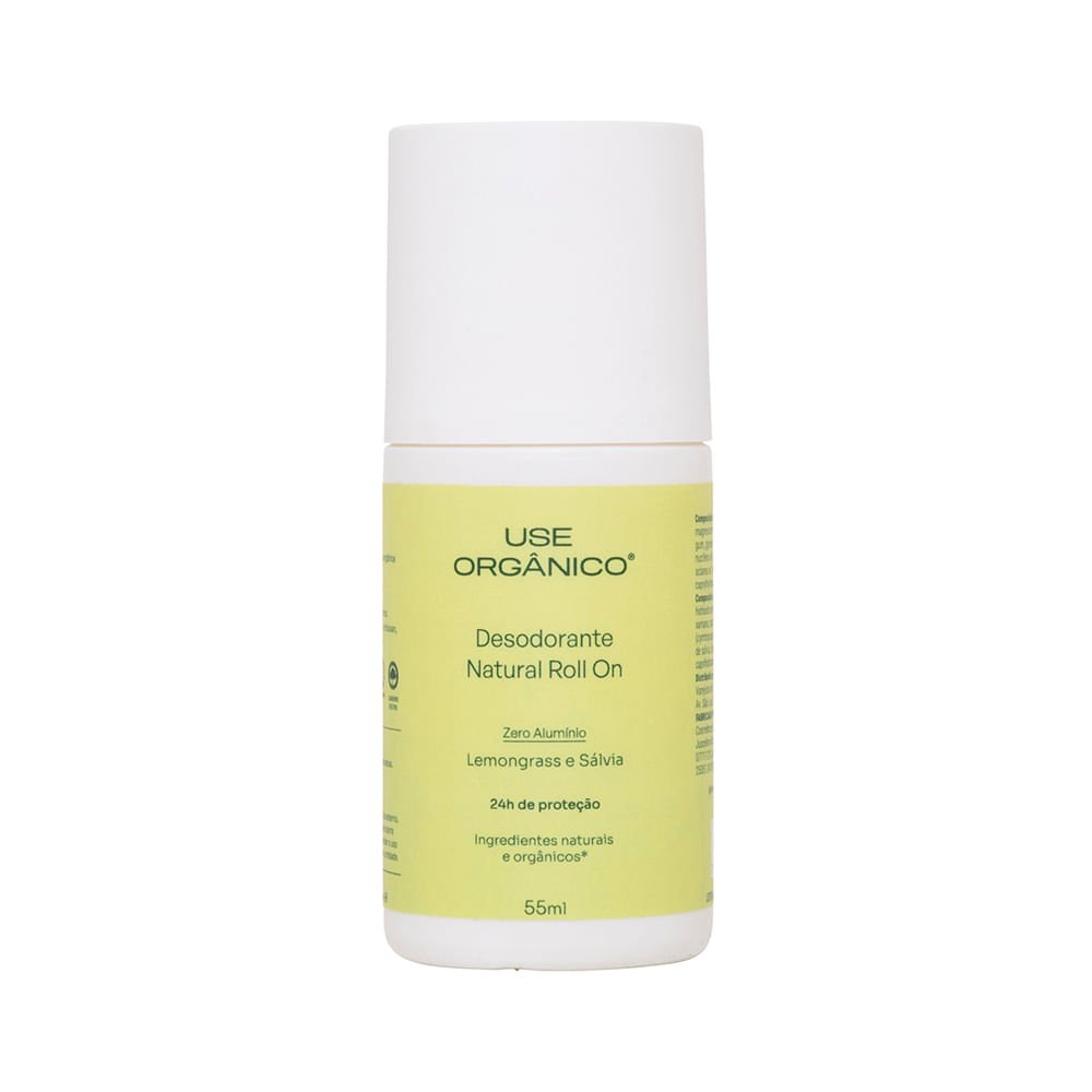 Kit com 5 Desodorantes Naturais Lemongrass Sálvia 55ml - Use Orgânico ÚNICO 2