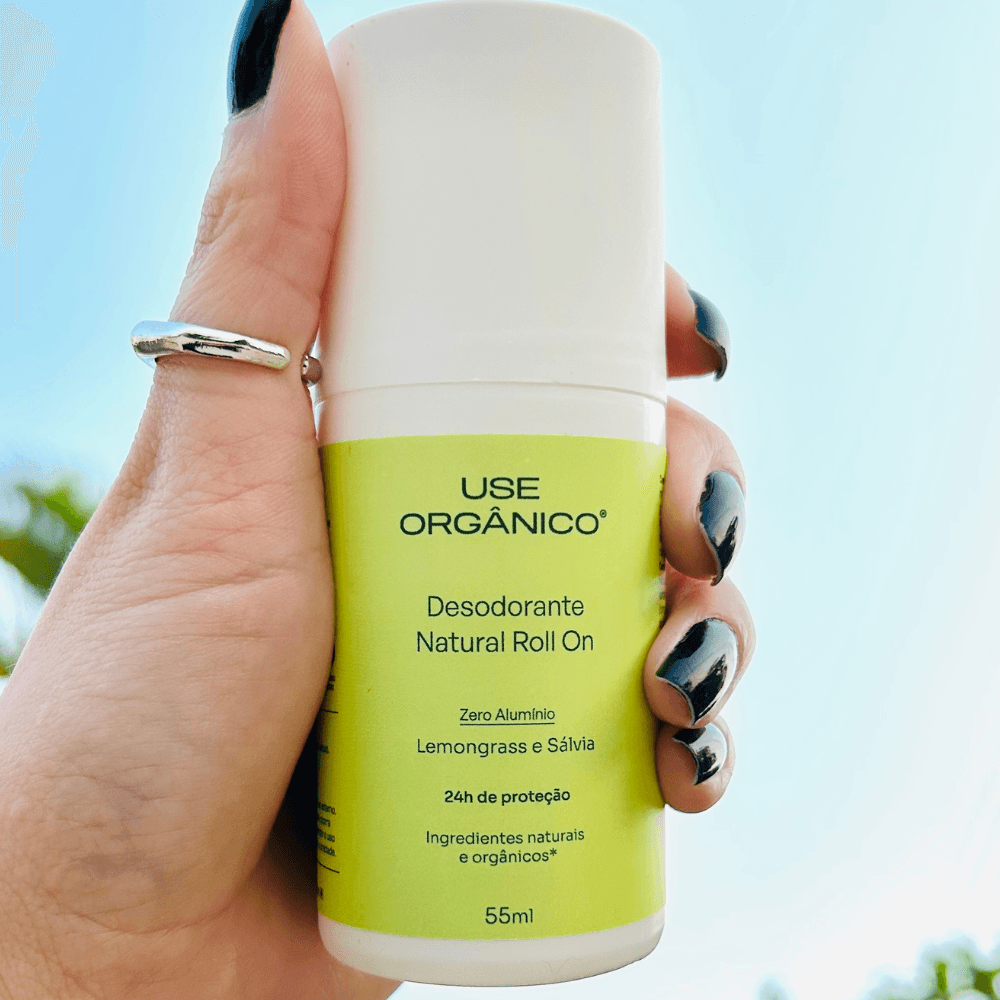Kit com 5 Desodorantes Naturais Lemongrass Sálvia 55ml - Use Orgânico ÚNICO 5