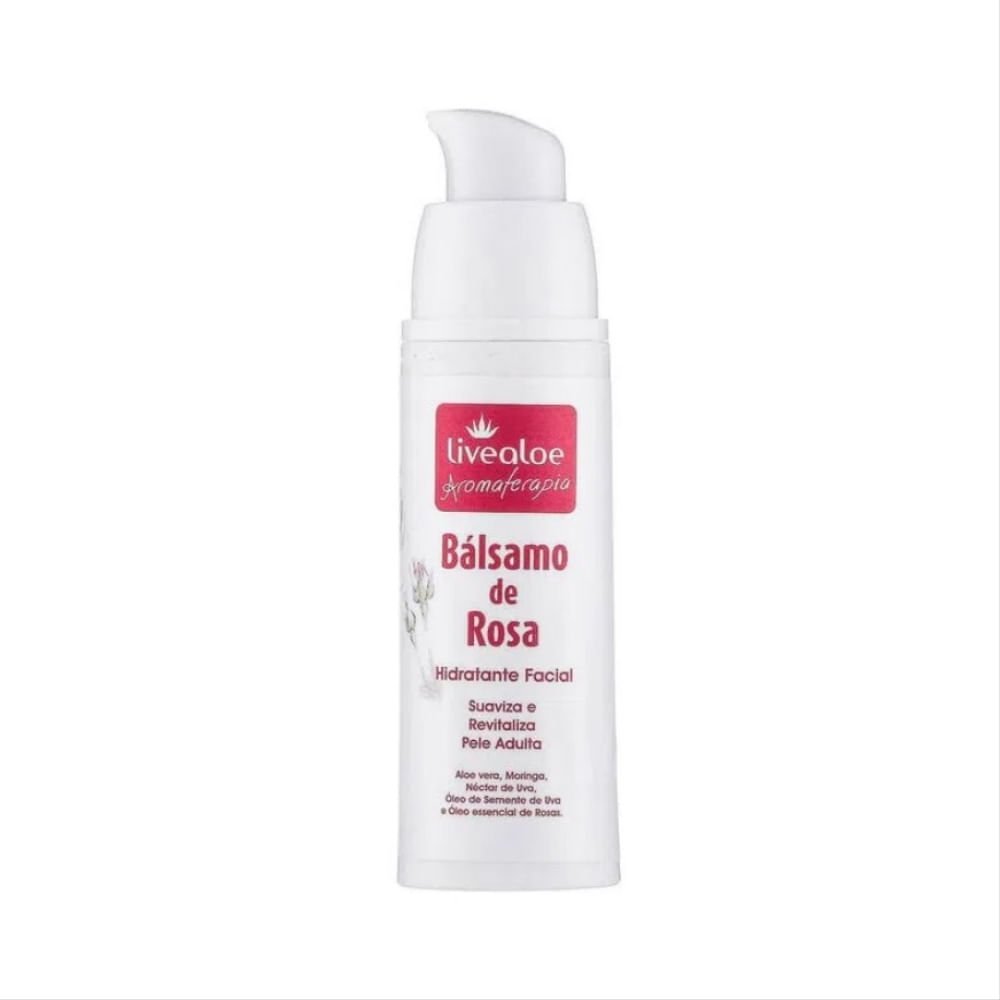 Bálsamo Facial Natural de Rosa 30ml – Livealoe 30ml 2