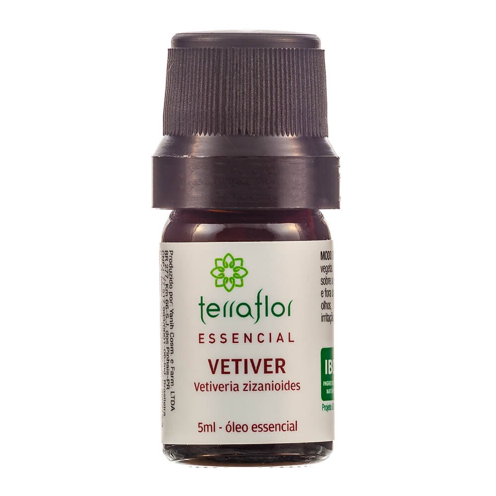 Óleo Essencial Natural de Vetiver 5ml – Terra Flor