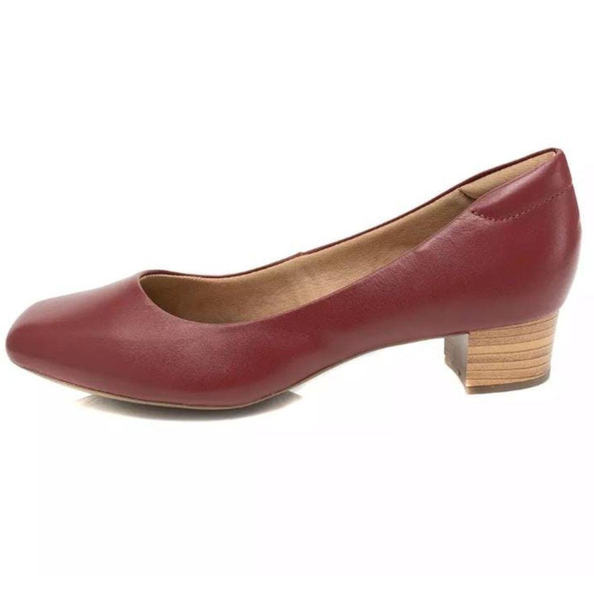 Sapato Feminino Social Neftali Em Couro Salto Baixo 3226 Preto 3