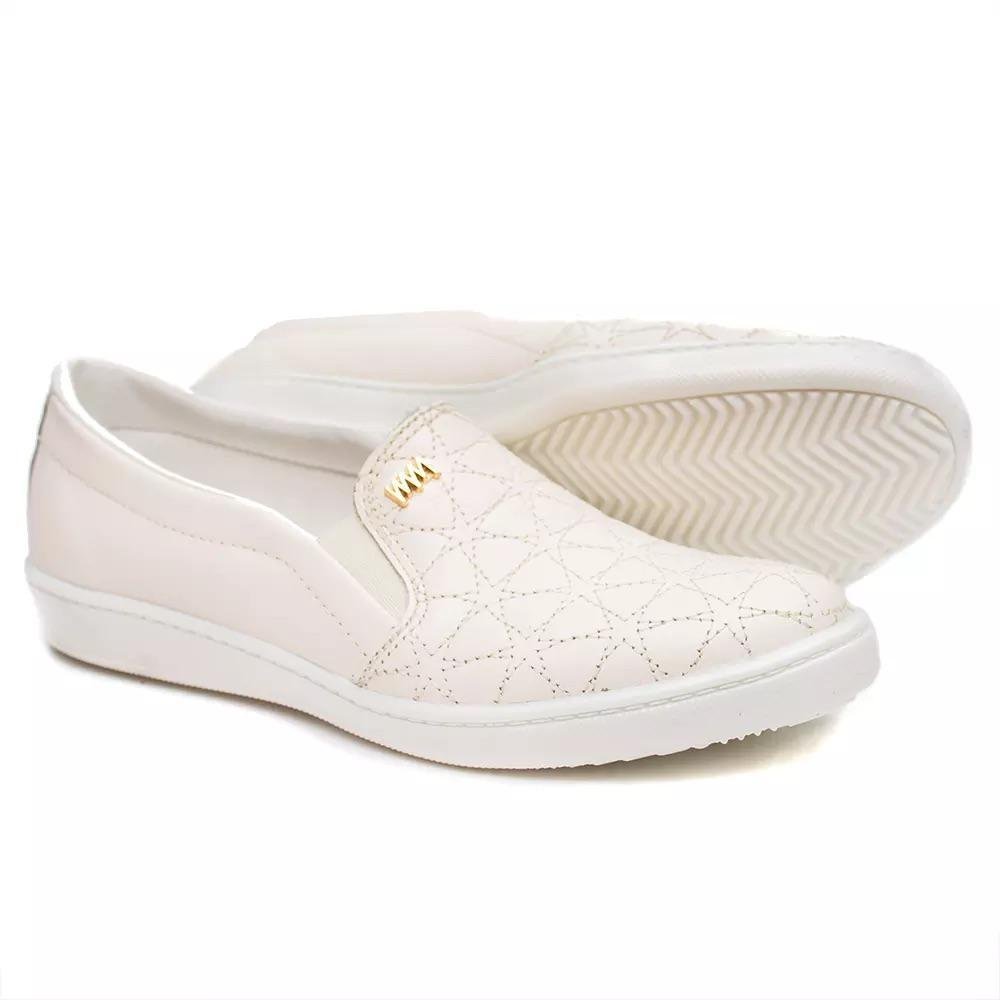 Slip On Marina Mello Em Cou Feminino 2235 Bege 5