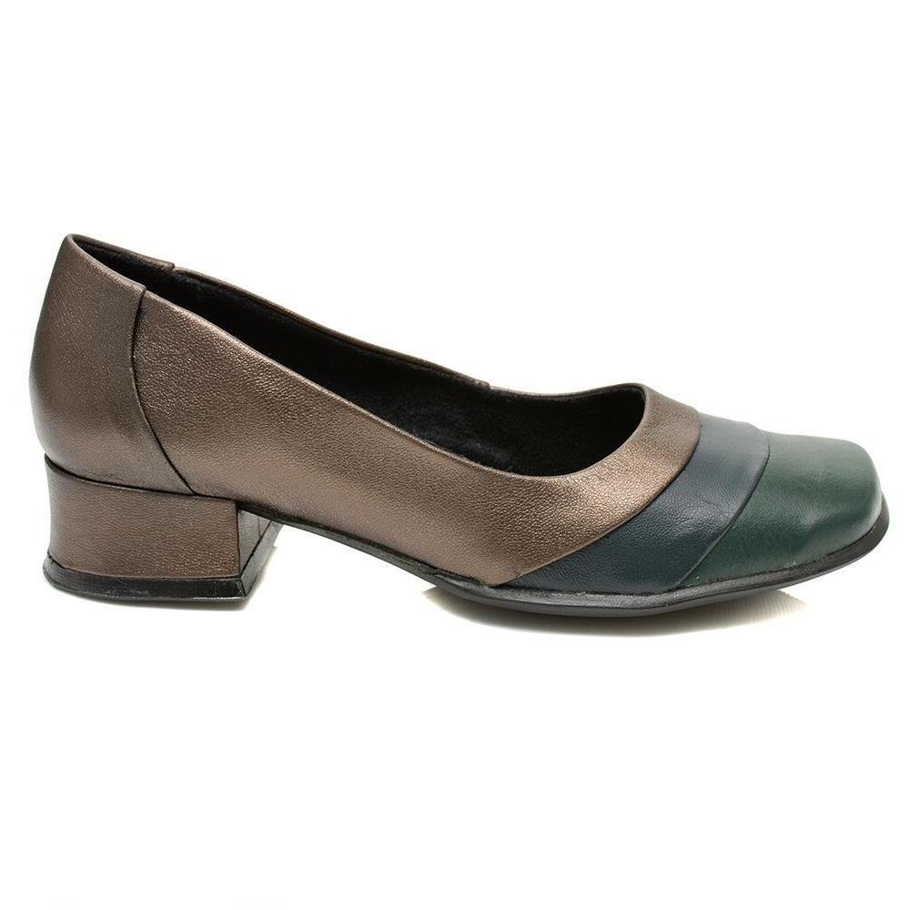 Sapato Feminino Retrô Balatore Couro Drapeado Sm015