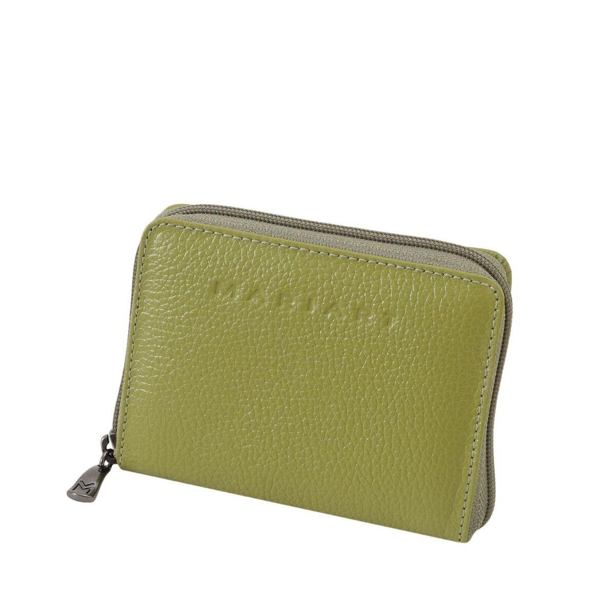 Carteira Pequena Mariart Em Couro Zíper 643 Verde 1
