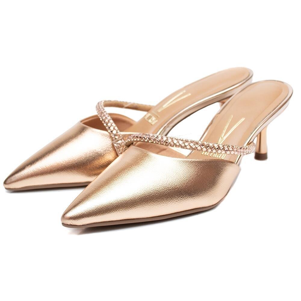 Scarpin Feminino Vizzano Tira Strass Metalizado 1420.205 Dourado 4