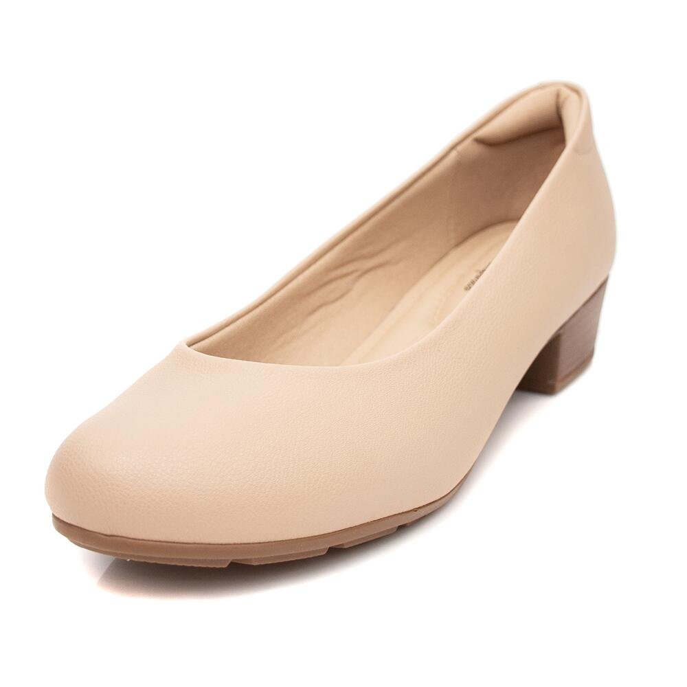 Sapato Feminino Modare Ultraconforto Salto Baixo 7032.500 Bege 2