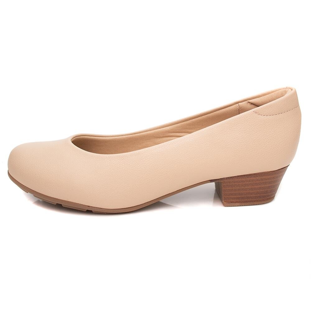 Sapato Feminino Modare Ultraconforto Salto Baixo 7032.500 Bege 3
