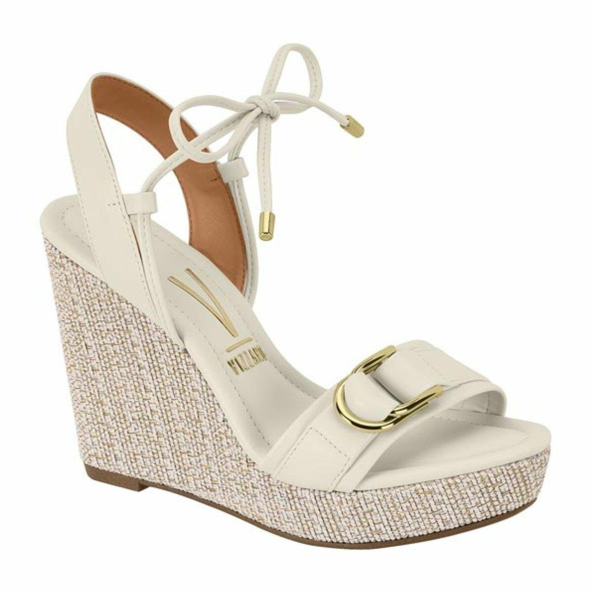 Sándalia Anabela Feminina Plataforma Vizzano 6283.2116 Branco 1