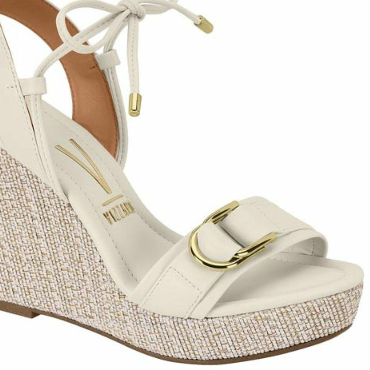 Sándalia Anabela Feminina Plataforma Vizzano 6283.2116 Branco 3