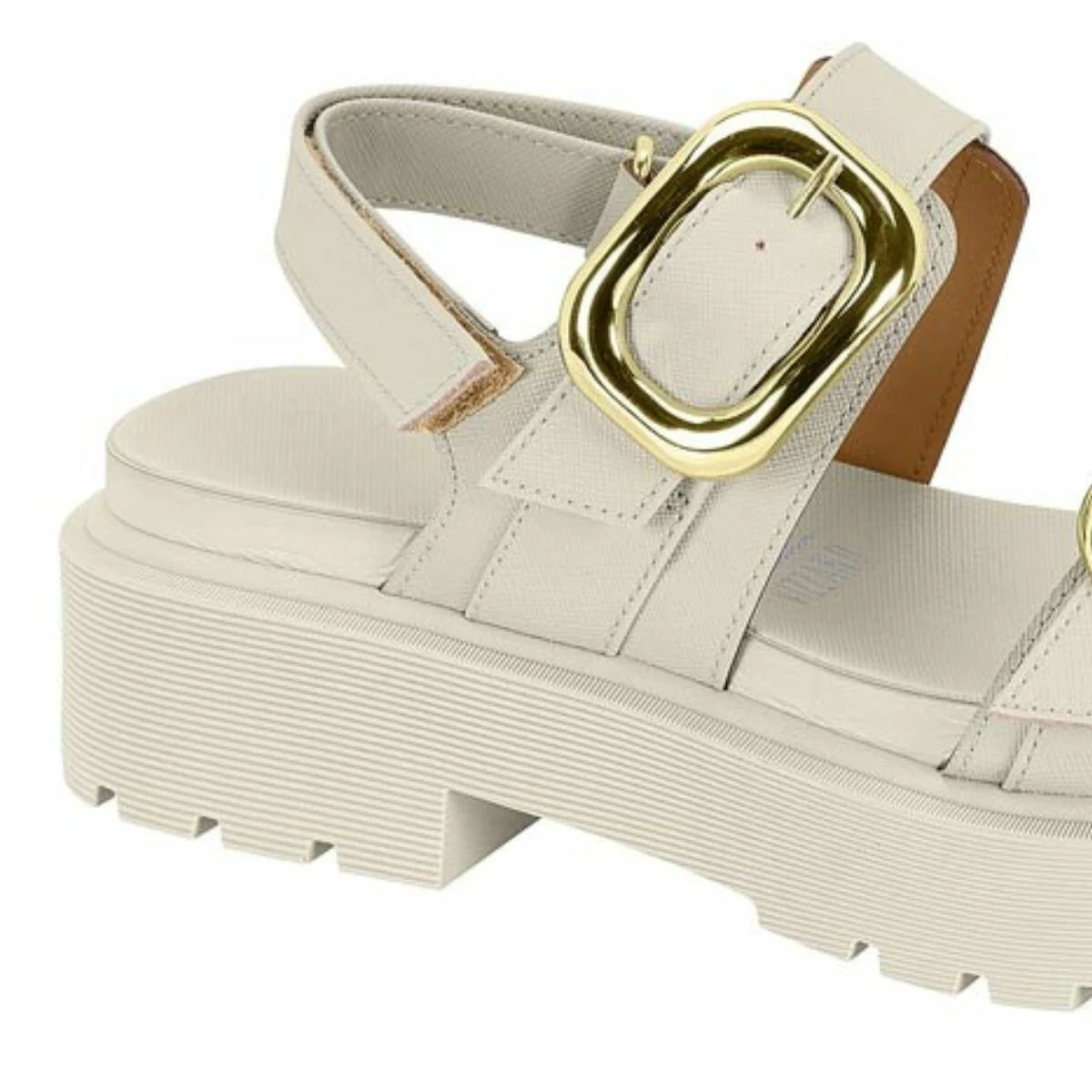 Sandália Papete Feminina Vizzano Tratorada Fivela 6499.115 Branco 4