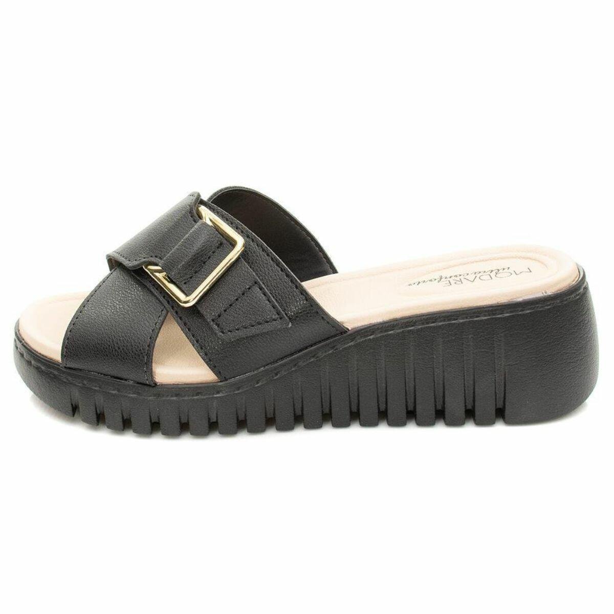 Tamanco Feminino Anabela Ultraconforto Modare 7197.100 Preto 3