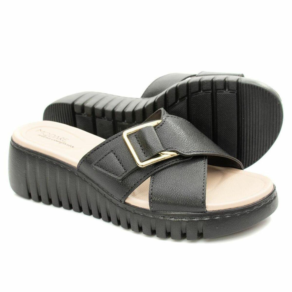 Tamanco Feminino Anabela Ultraconforto Modare 7197.100 Preto 5