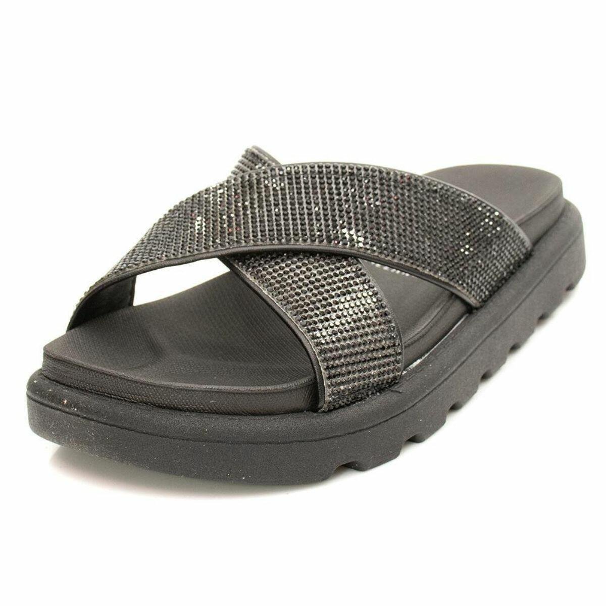 Chinelo Feminino Vizzano Papete Tiras Cruzadas Strass 645912 Preto 2