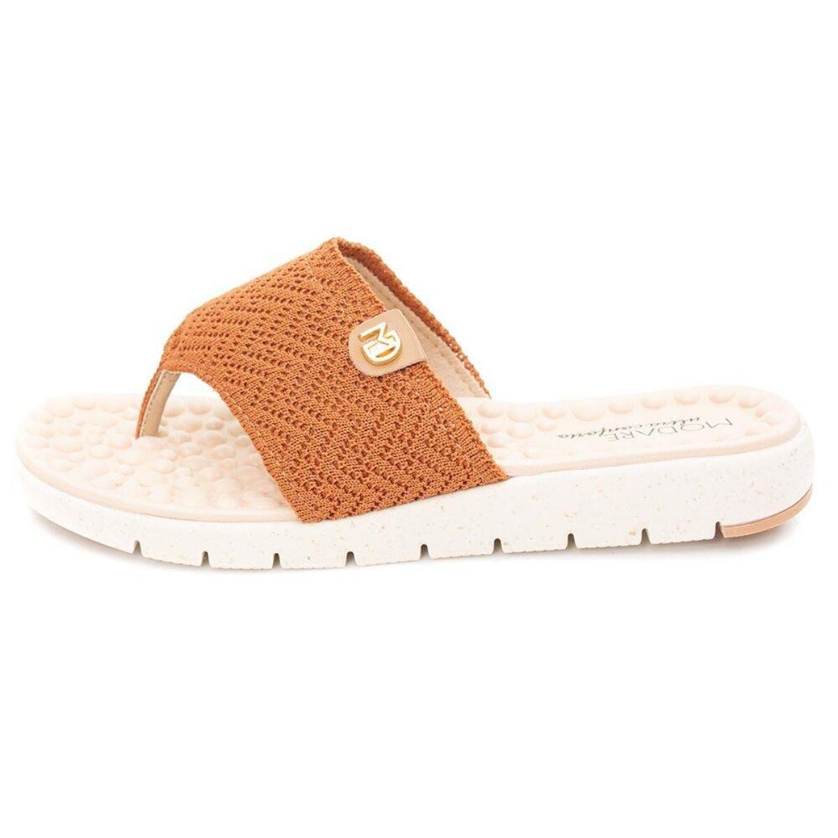 Chinelo Feminino Modare Ultraconforto Knit 7162.224 Marrom 3