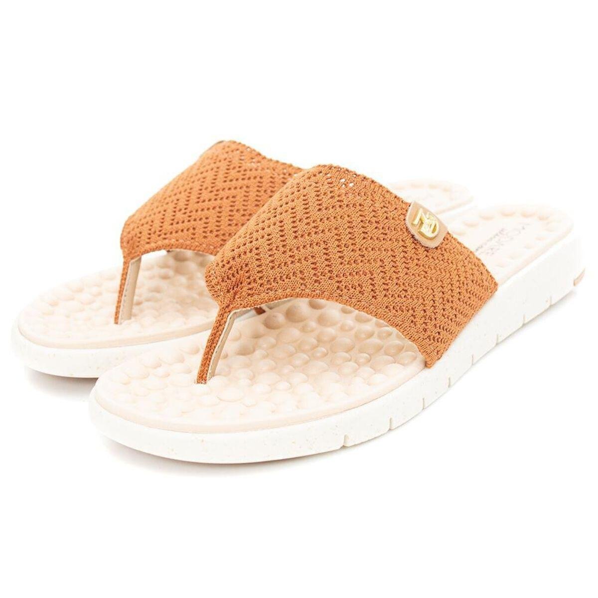 Chinelo Feminino Modare Ultraconforto Knit 7162.224 Marrom 4