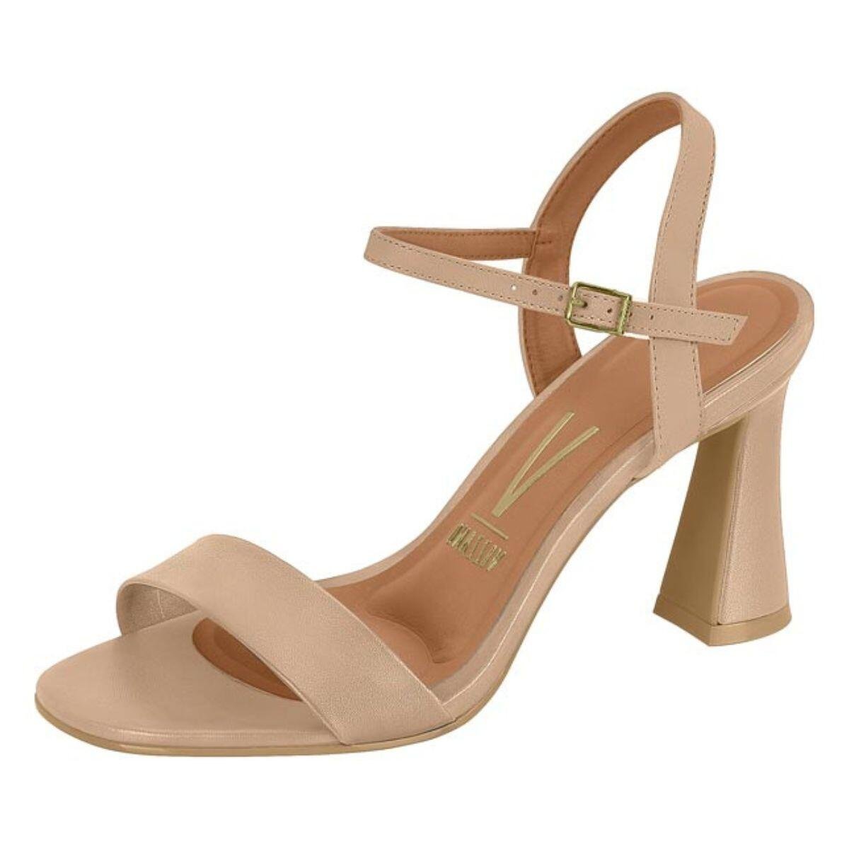 Sandália Feminina Vizzano Salto Alto Taça Pelica 6517.100 Bege 2