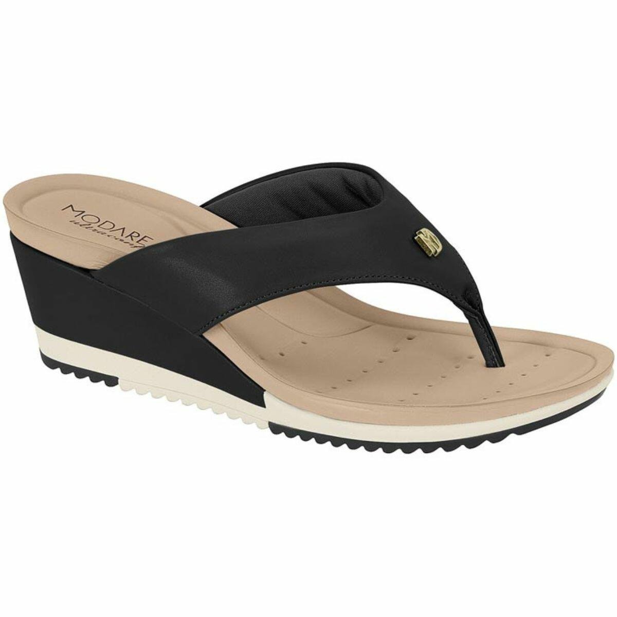 Tamanco Feminino Modare Napa Dedo Anabela 77123.149 Preto 1