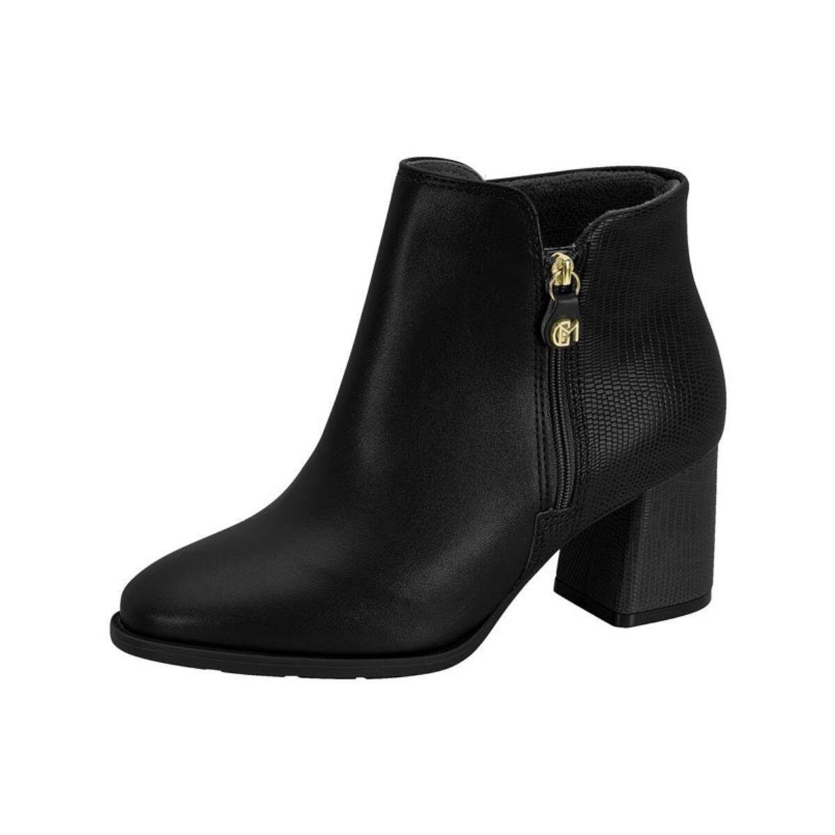 Bota Feminina Modare Ultraconforto Cano Curto Napa 7078.101 Preto 2