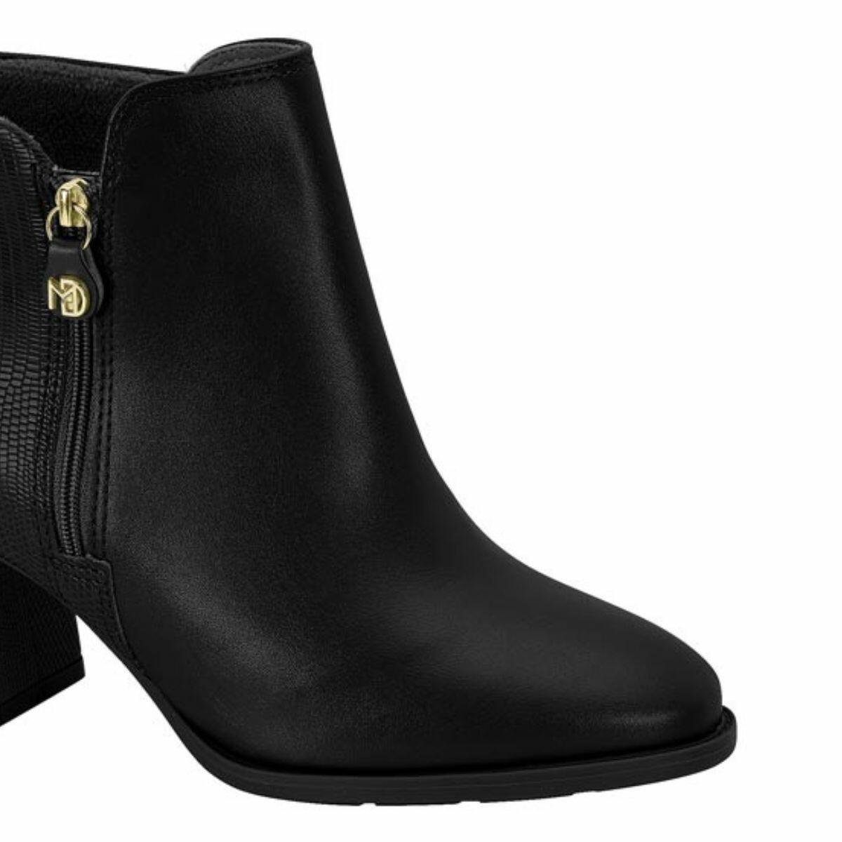 Bota Feminina Modare Ultraconforto Cano Curto Napa 7078.101 Preto 3