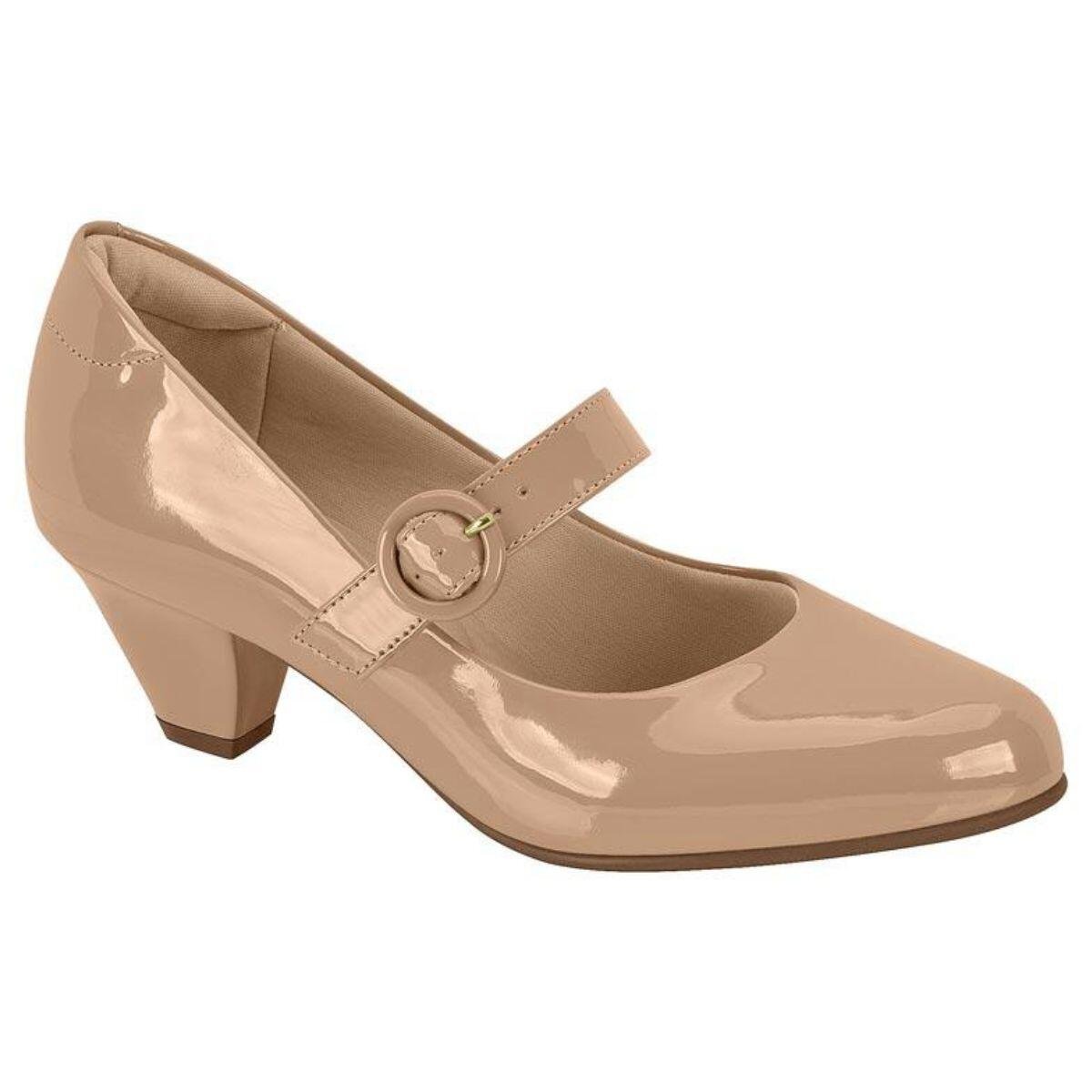 Scarpin FemininModare 7005.668 Verniz Casual Boneca Bege 1