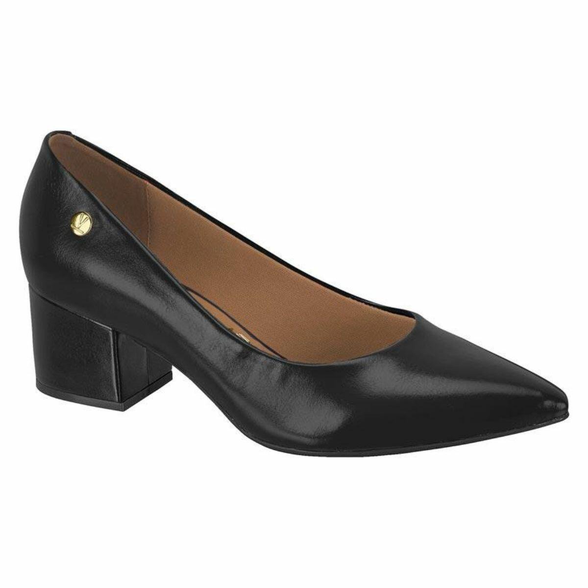 Scarpin Feminino Vizzano Salto Grosso Bico Fino Napa 1220.315