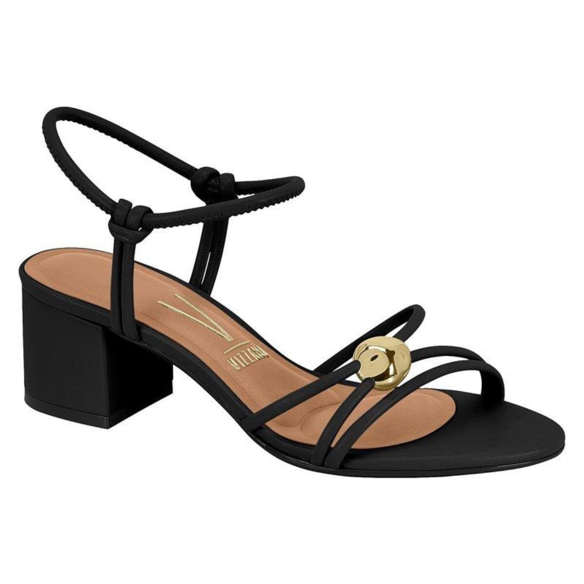Sandália Feminina Vizzano Salto Bloco Tiras Finas 6291.1192