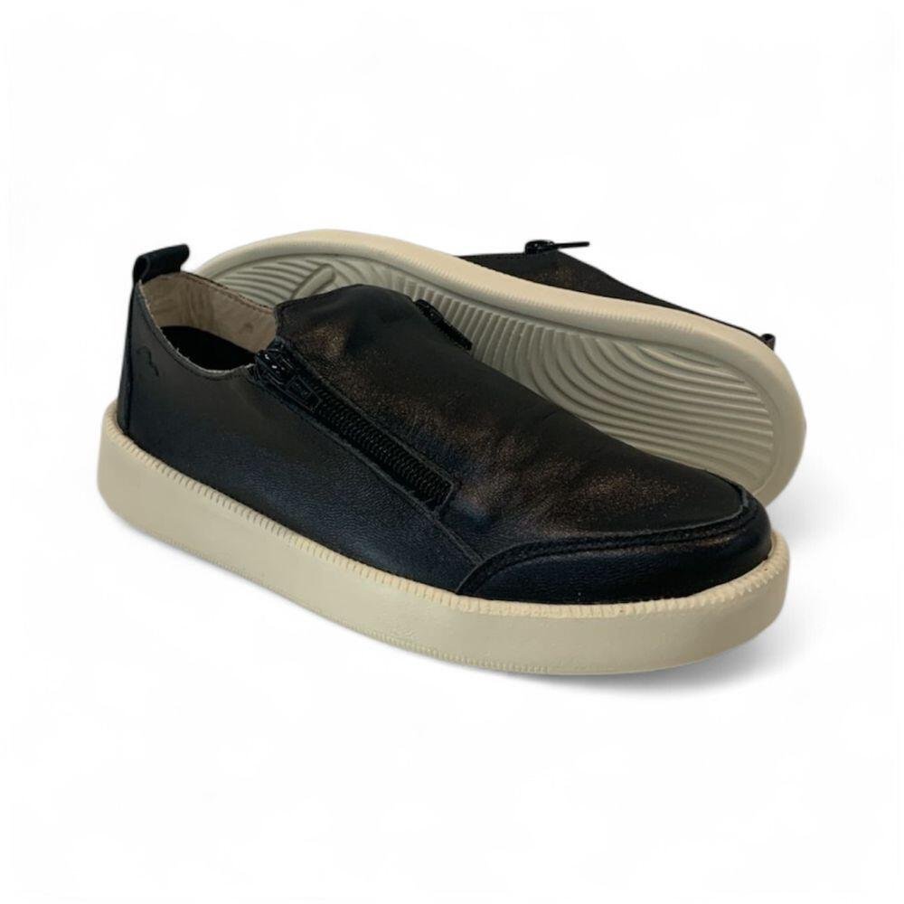 Tênis Slip On Feminino Rio de Luz em Couro 312 Preto 4