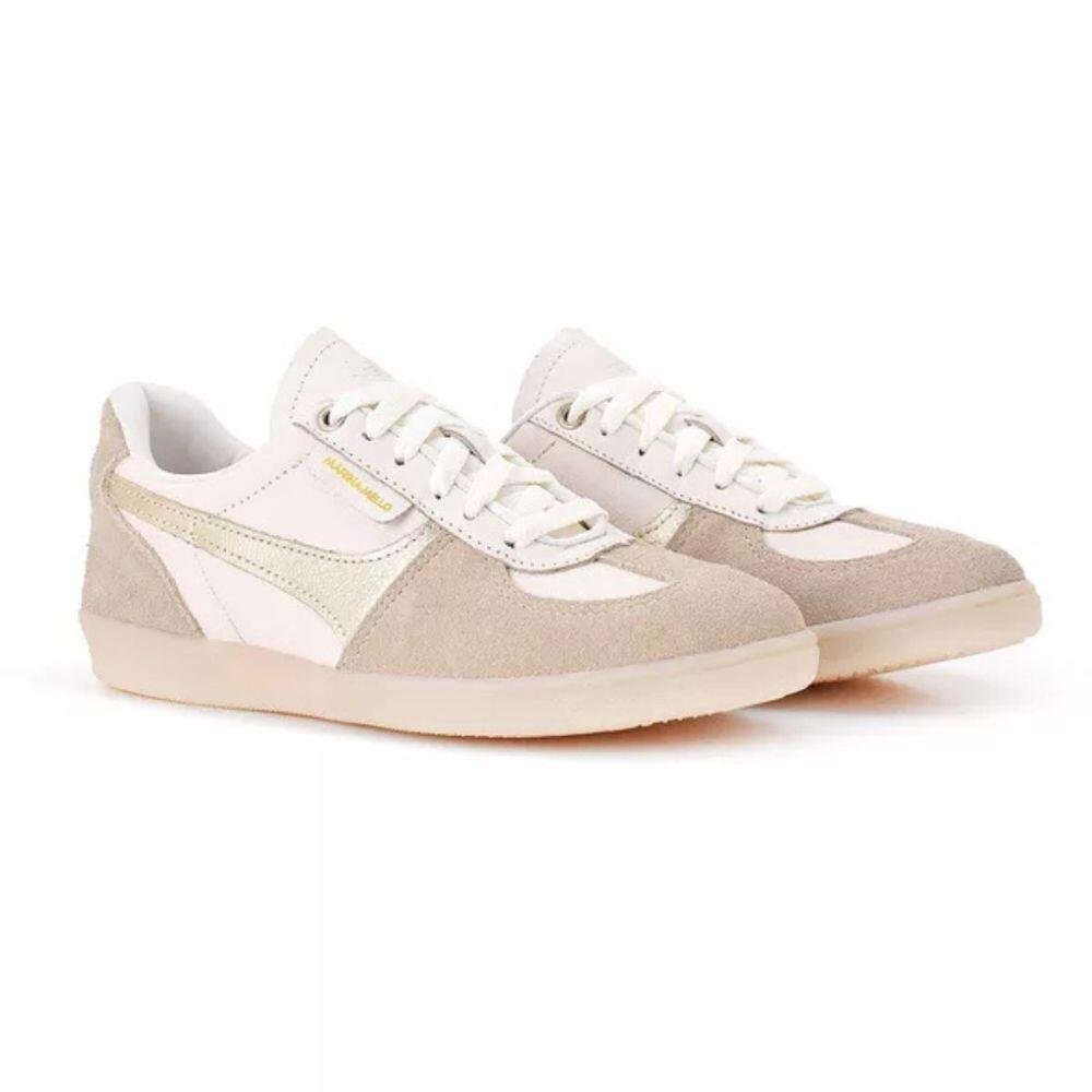 Tênis Feminino Marina Mello em Couro Cora Porcelana 12175 Off White 2