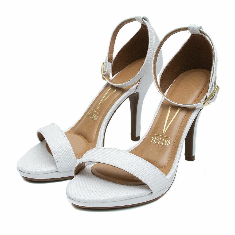 Sandália Feminina Vizzano Festa Salto Fino 6210.655 Branco 2