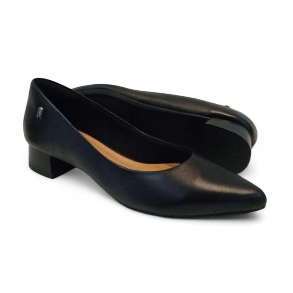 Scarpin Neftali Comfort em Couro Liso 34001 Preto 4