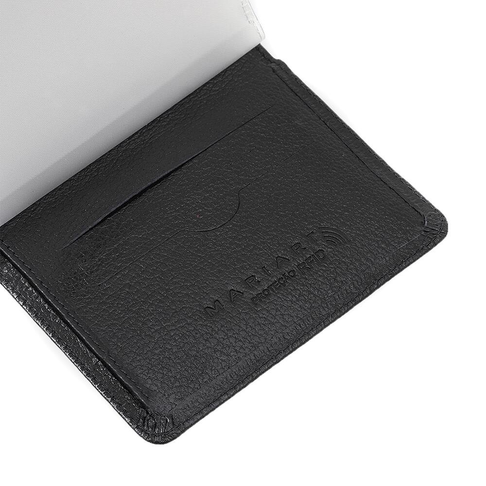 Carteira Média Mariart em Couro 630 Preto 3