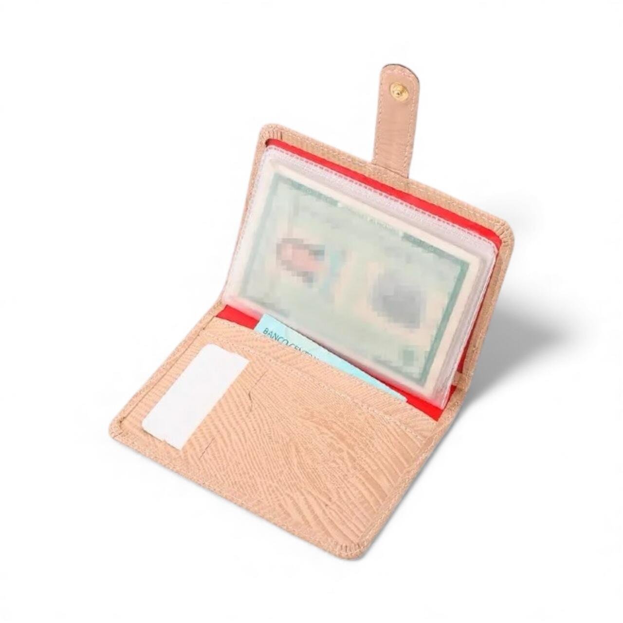 Carteira Mariart em Couro Texturizado  237 Bege 3