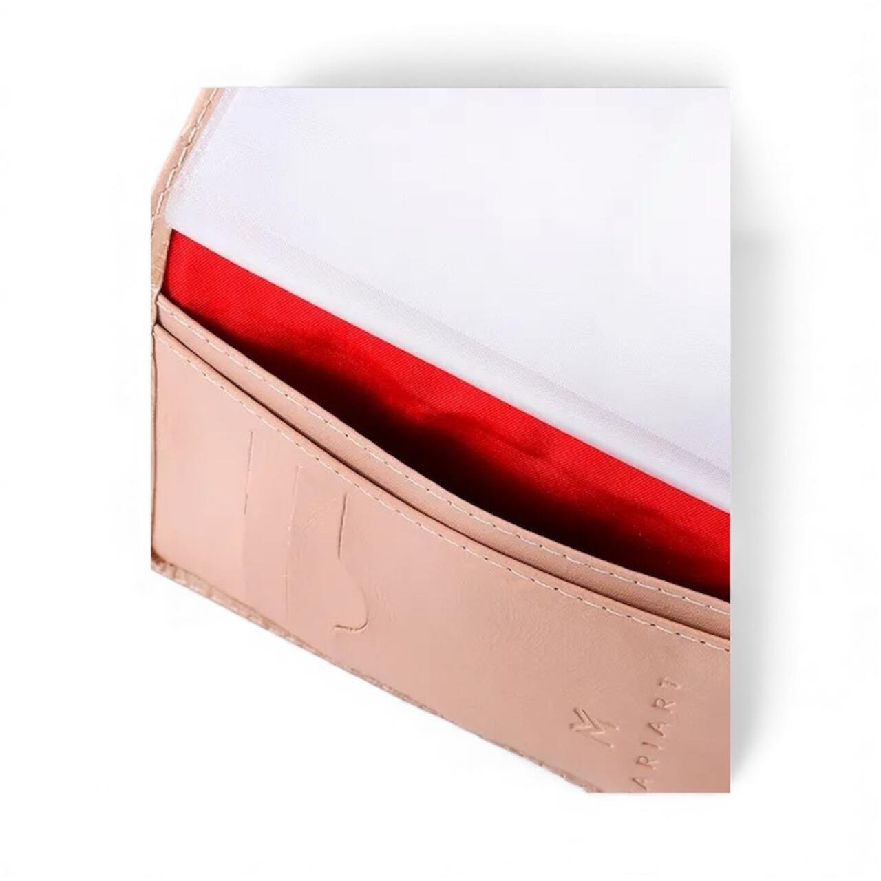 Carteira Mariart em Couro Texturizado  237 Bege 4