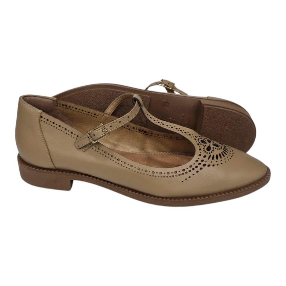 Sapatilha Neftali em Couro Nude 17011 Bege 3