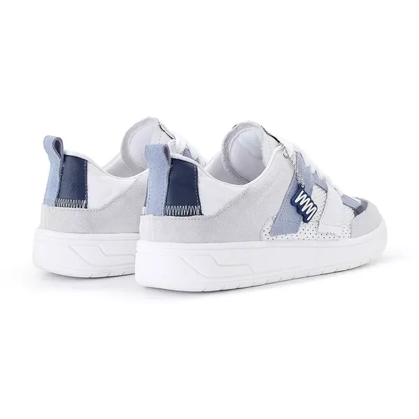 Tênis Feminino Marina Mello Eve em Couro 47037 Branco/Azul 5