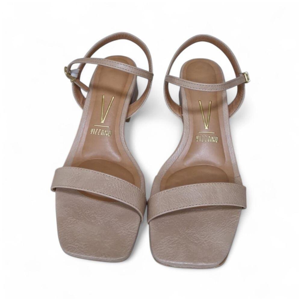 Sandália Feminina Vizzano Casual Salto Baixo Bloco 6558.101 Bege 4