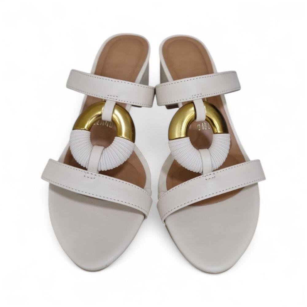 Tamanco Feminino Vizzano Salto Bloco Médio 6291.1195 Branco 5