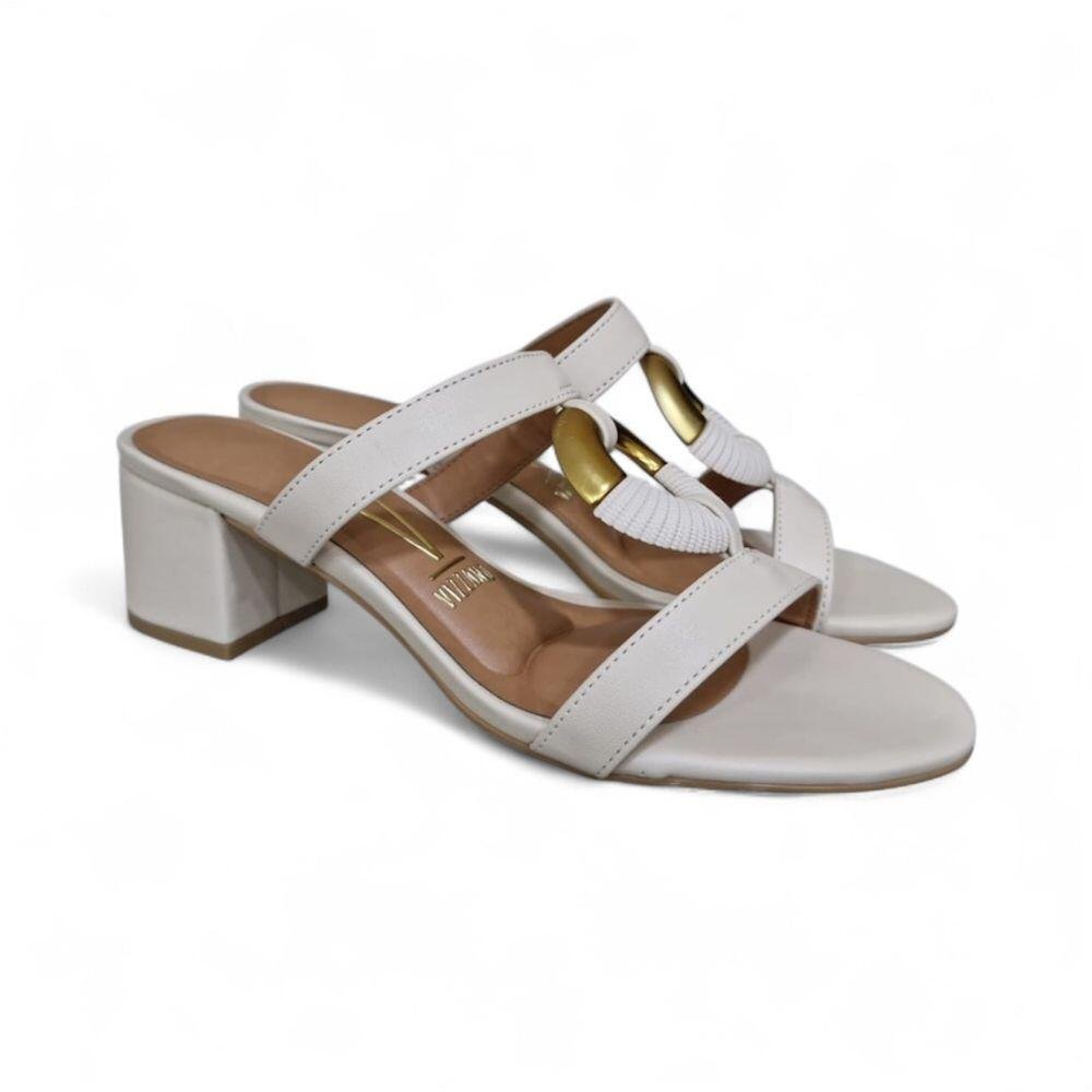 Tamanco Feminino Vizzano Salto Bloco Médio 6291.1195 Branco 3