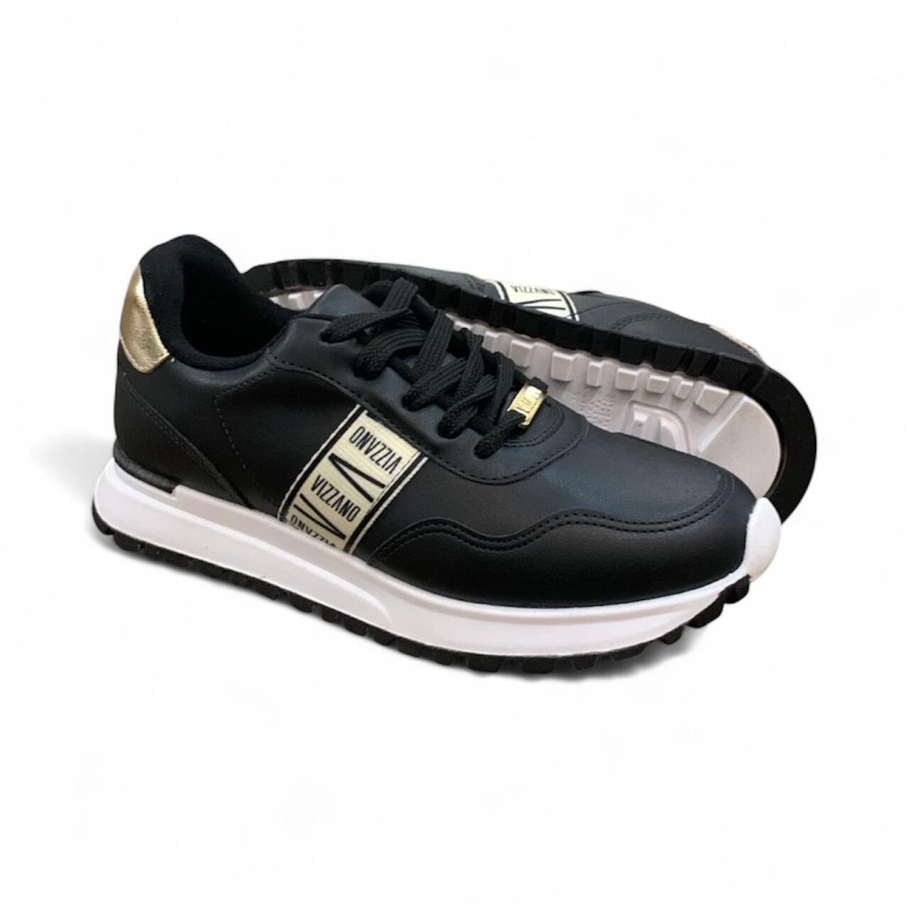 Tênis Feminino Jogging Vizzano Bicolor Casual 1429.103 Preto 4