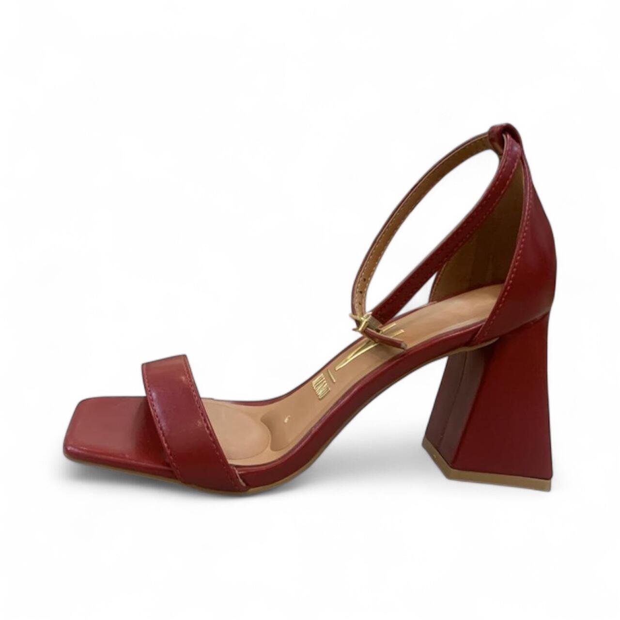 Sandália Feminina Salto Bloco Confortável Vizzano 6464.102 Vermelho 3
