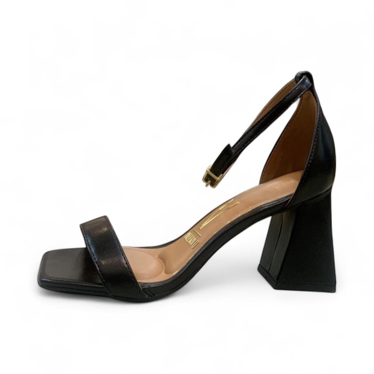 Sandália Feminina Salto Bloco Confortável Vizzano 6464.102 Preto 3