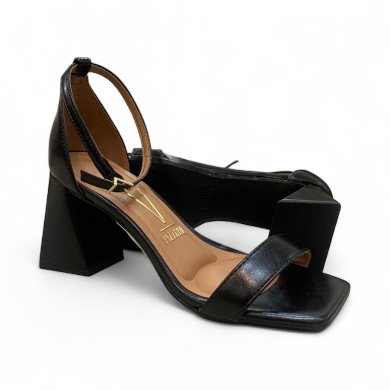 Sandália Feminina Salto Bloco Confortável Vizzano 6464.102 Preto 4