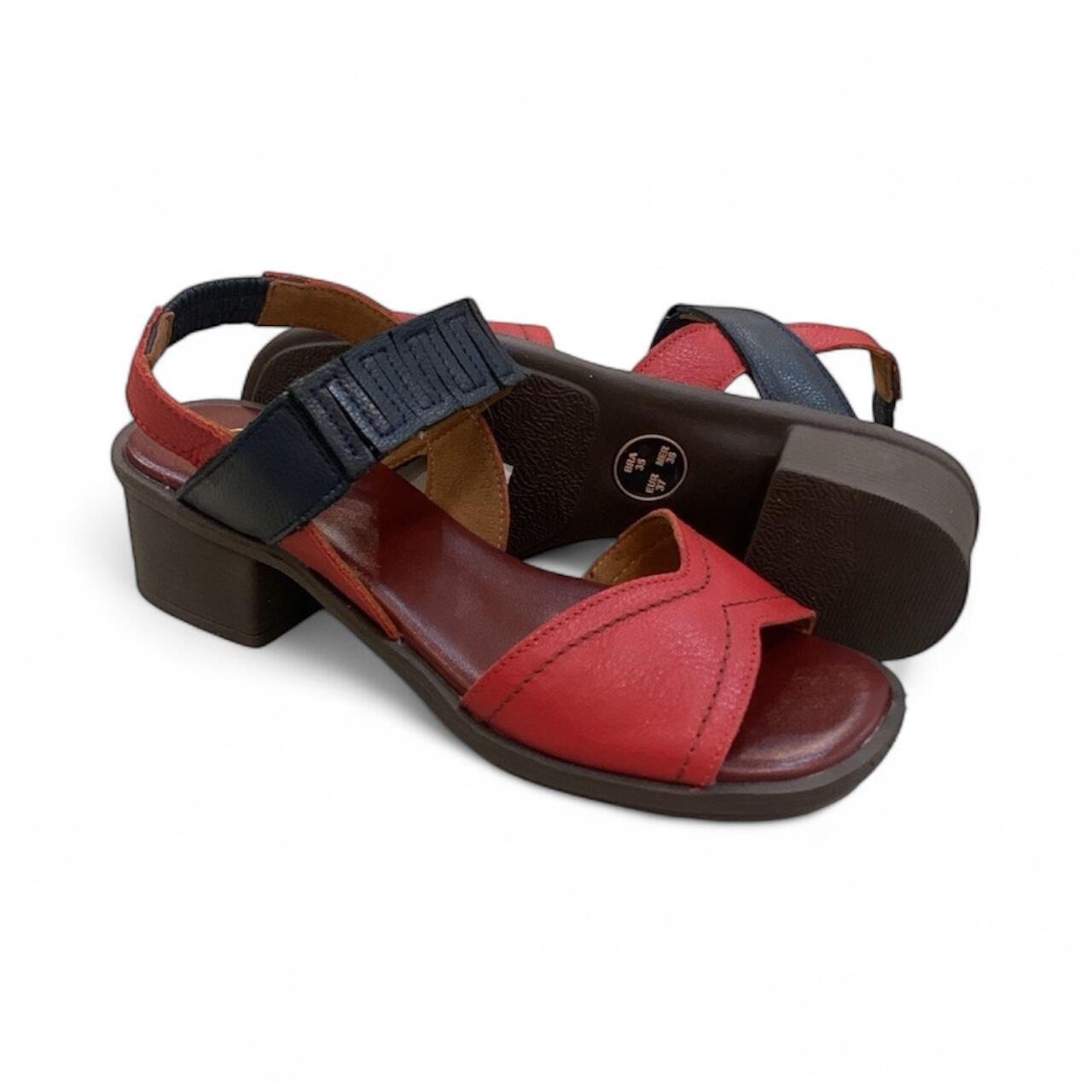 Sandália Feminina Ibiza Balatore em Couro IB187 Vermelho 4