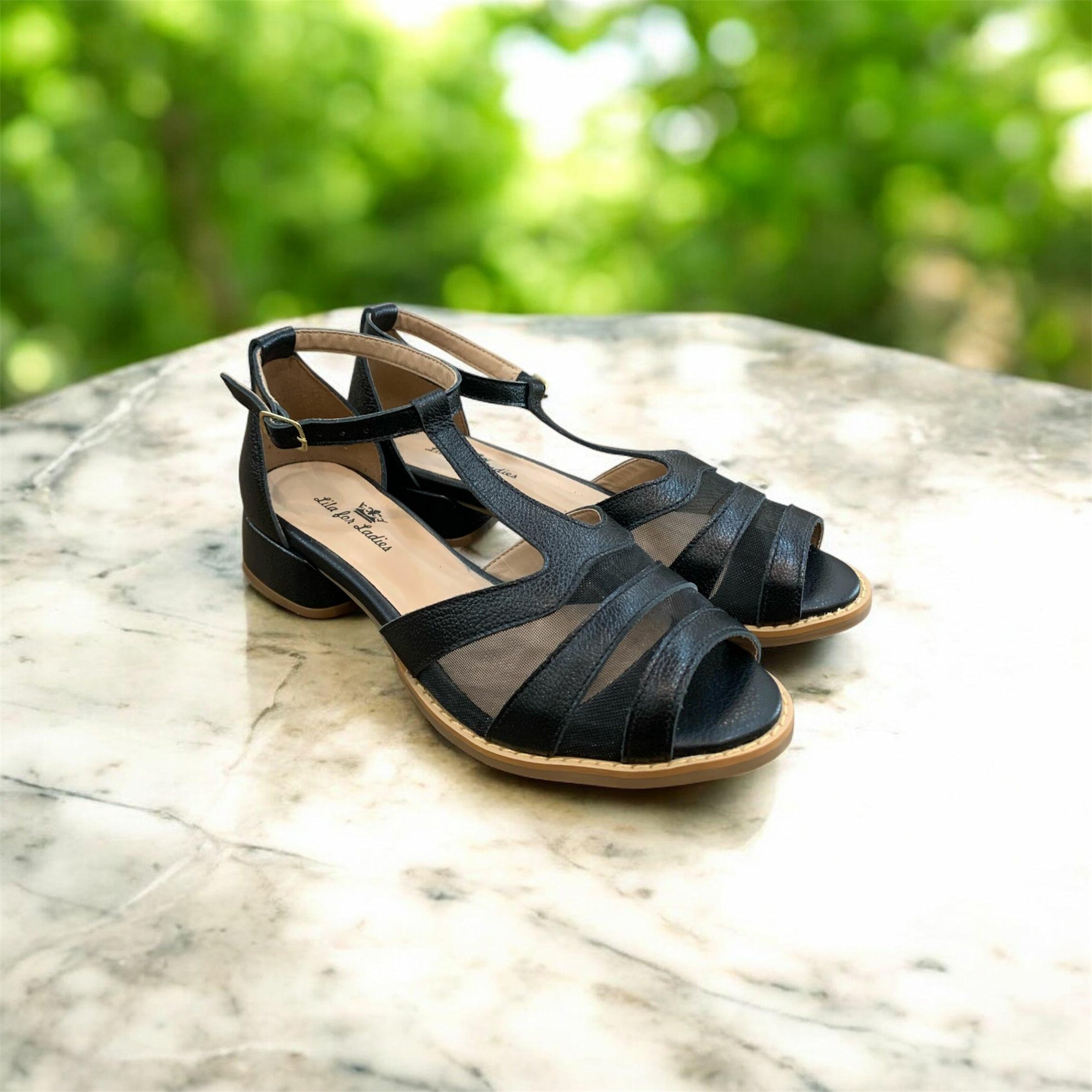 Sandália Feminina em Couro 3000-30 Preto 3