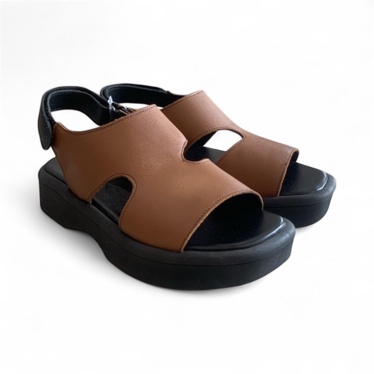 Sandália Feminina Balatore em Couro Martina MR013 Marrom 2