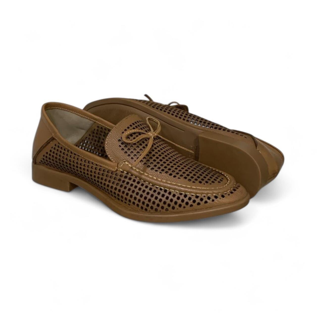 Mocassim Feminino Moscardini em Couro Laço 350998 Marrom 4