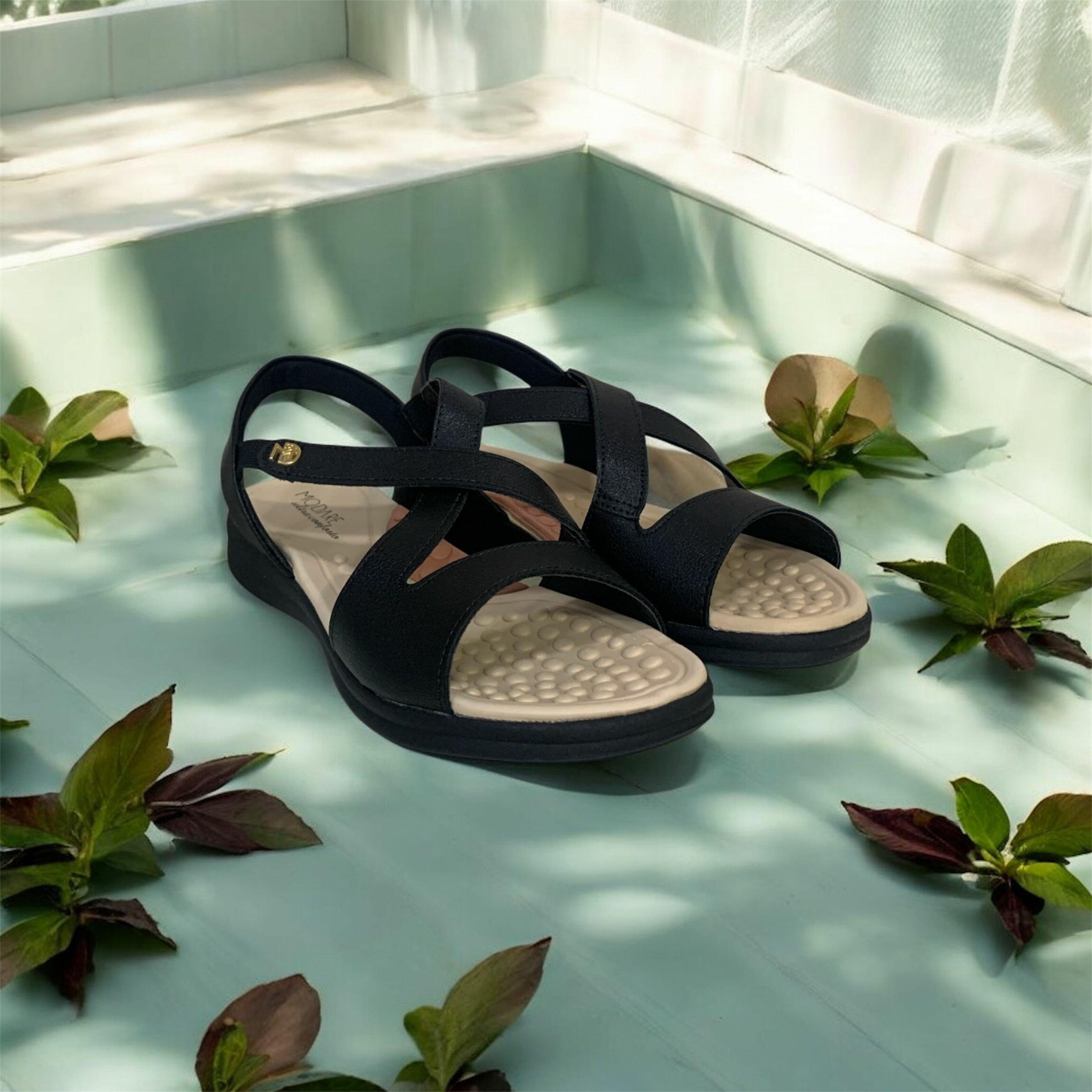 Sandália Feminina Modare Ultraconforto Massageadora 7174.121 Preto 3