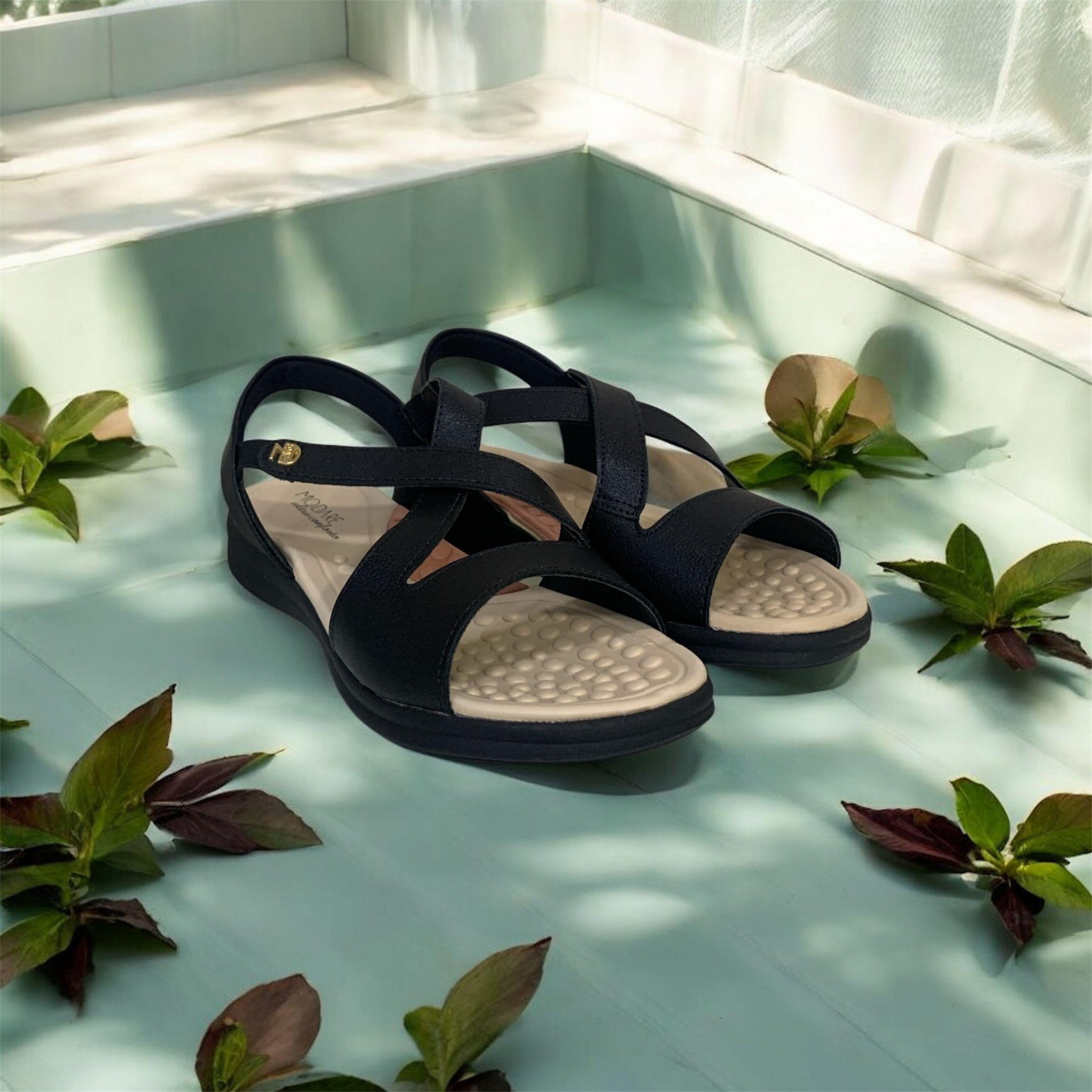 Sandália Feminina Modare Ultraconforto Massageadora 7174.121 Preto 3
