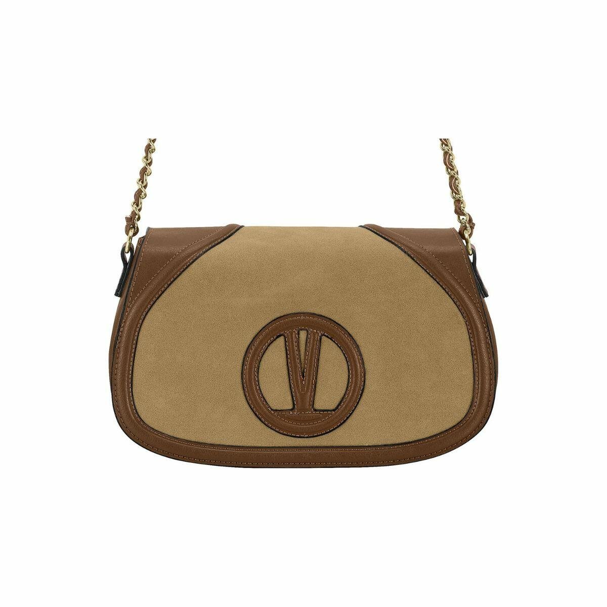 Bolsa Feminina Tiracolo Vizzano  Camurça Alça Corrente 10102.1