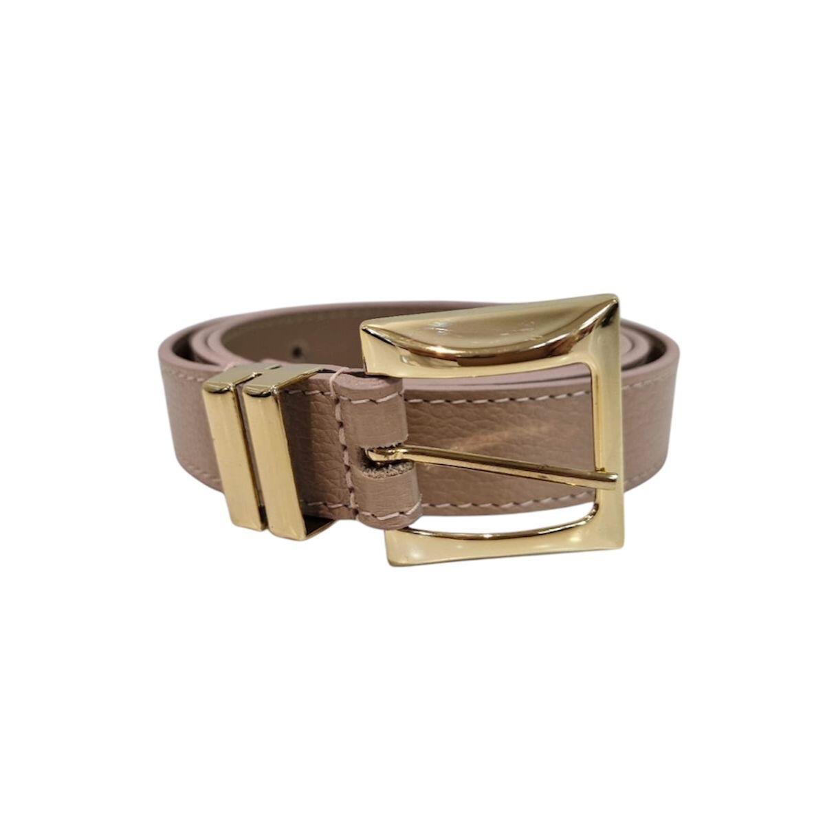 Cinto Fino Feminino em Couro Fivela Quadrada 028